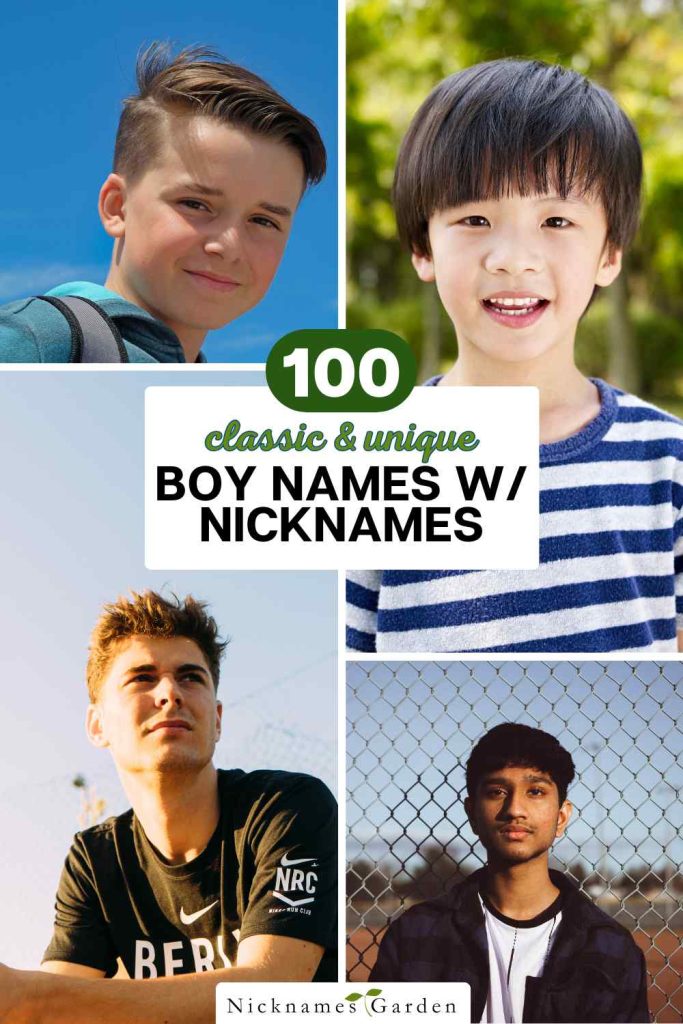 boy names with nicknames pin