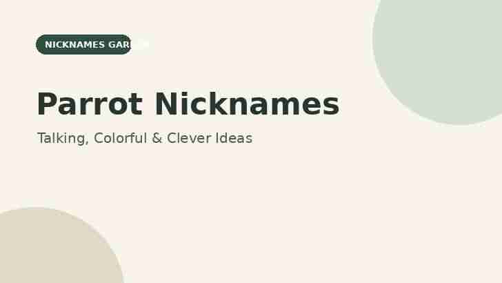 Parrot Nicknames feature graphic