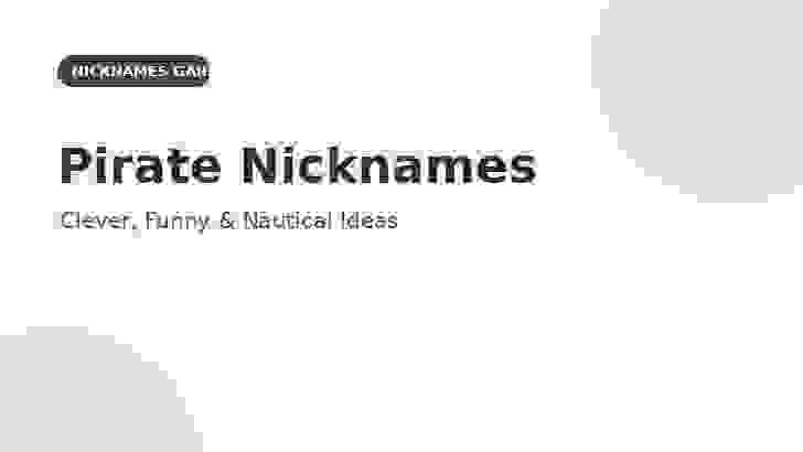 Pirate Nicknames feature graphic