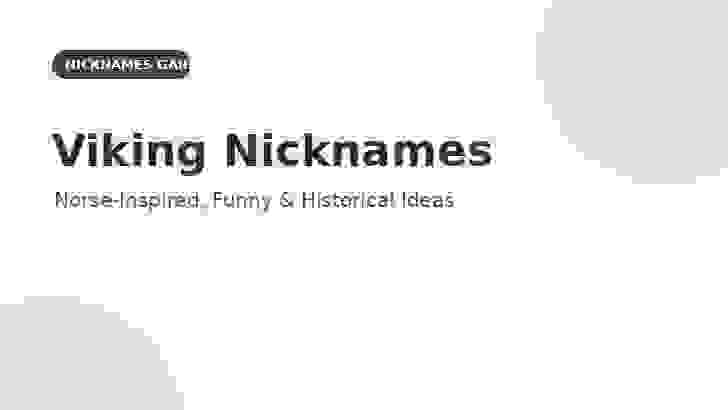 Viking Nicknames feature graphic